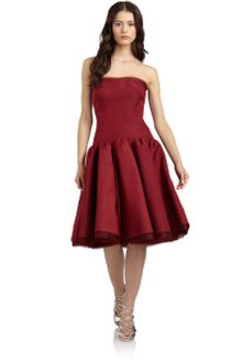 Zac Posen Silk Faille Strapless Dress - Lyst