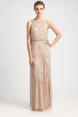  Beaded Blouson Gown