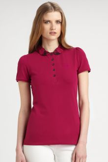Burberry Brit Checkcollar Polo - Lyst