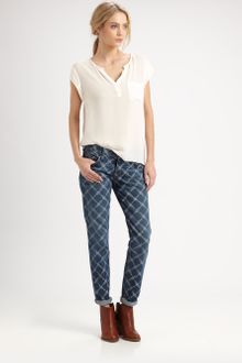 Current/Elliott The Rolled Skinny Jeans - Lyst