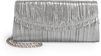 Elie Tahari Patricia Ruched Leather Clutch - Lyst