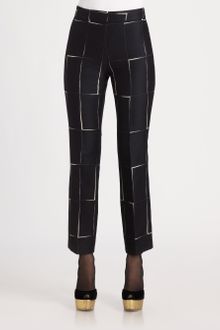 Giambattista Valli Windowpane Jacquard Pants - Lyst