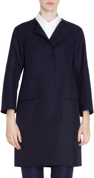 Jil Sander Nambia Collarless Coat - Lyst