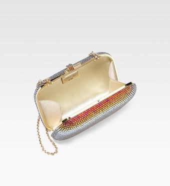 Judith Leiber Crystal Ombre Clutch - Lyst