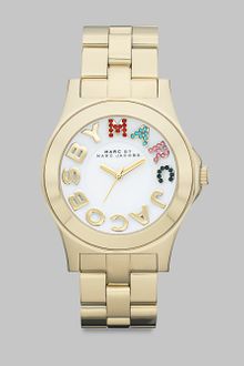 Marc By Marc Jacobs  Crystal Accented Stainless Steel Watch - Lyst