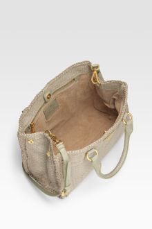 Prada Madras Double Handle Small Tote Bag - Lyst