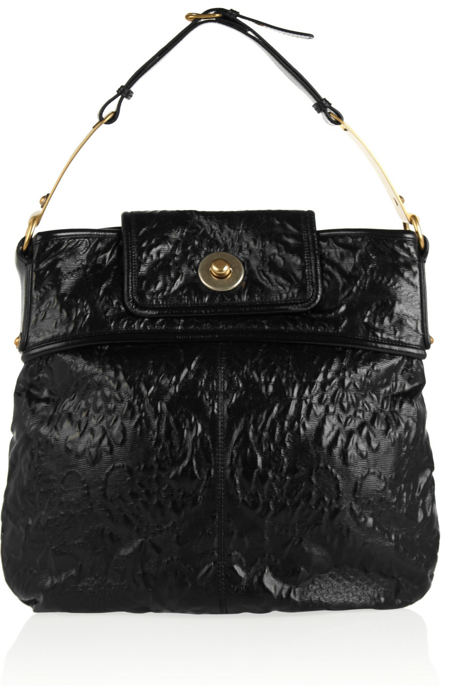 Stella Mccartney Faux Patent Leather Shoulder Bag in Black Lyst