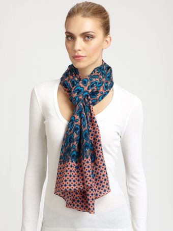 Tory Burch Cashmere Maze Scarf - Lyst