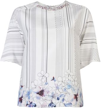 3.1 Phillip Lim Embellished Neck Top - Lyst