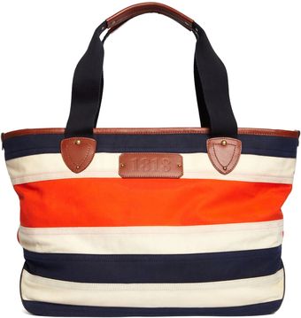 Brooks Brothers Waxed Cotton Canvas Tote - Lyst