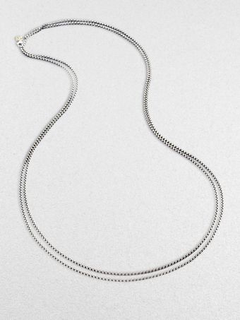David Yurman Sterling Silver Box Chain Necklace - Lyst