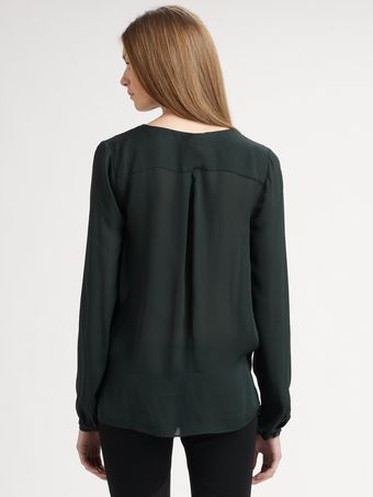 Haute Hippie Silk Wrapfront Blouse - Lyst