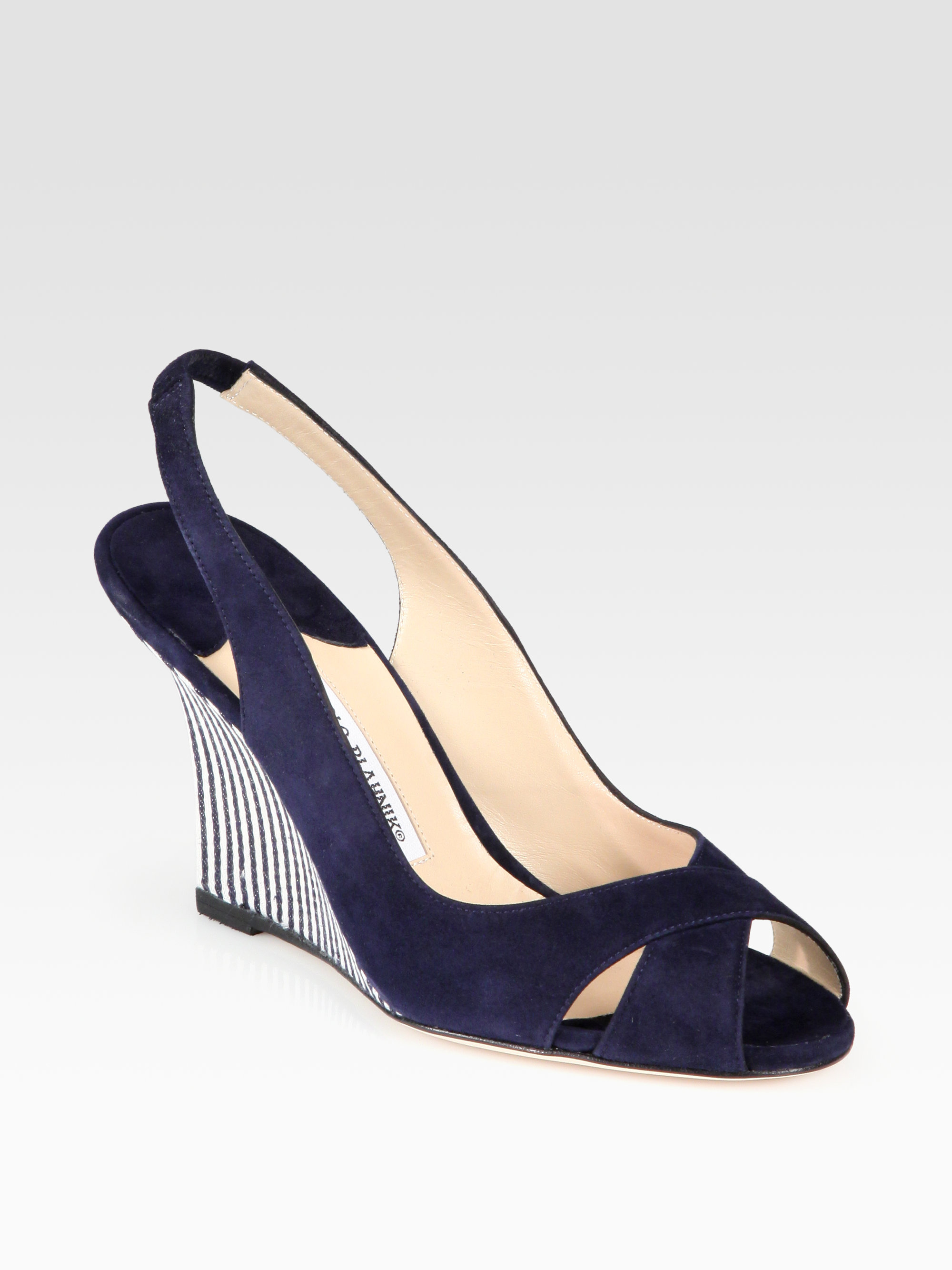 manolo blahnik navy