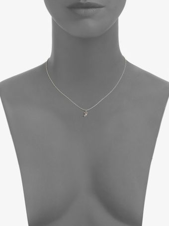 Sydney Evan Paveacute Diamond 14k Gold Horn Pendant Necklace - Lyst