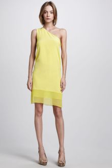 Tibi Hannah Silk One-shoulder Dress - Lyst