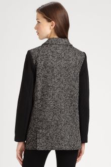 Tibi Bonded Tweed Peacoat - Lyst