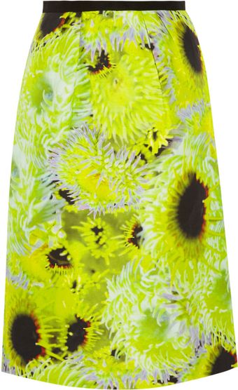 Tibi Athena Silk Linen and Cottonblend Skirt - Lyst