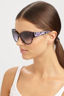 Versace Medusa Catseye Acetate Sunglasses - Lyst