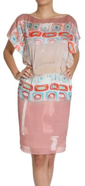 Alberta Ferretti Short Dress - Lyst