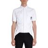 Balmain Short Sleeve Military Patched Shirt in White for Men - Lyst