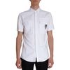 Balmain Short Sleeve Military Patched Shirt in White for Men - Lyst