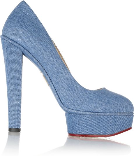 platform denim shoes