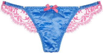 Agent Provocateur Abbey Silk Satin and Lace Briefs - Lyst