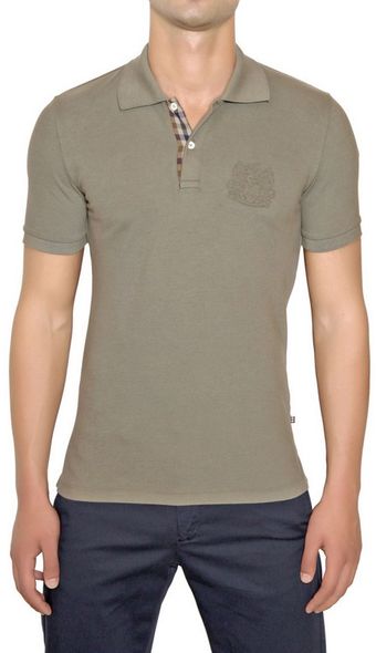 Aquascutum Cotton Piquet Crest Logo Polo Shirt - Lyst
