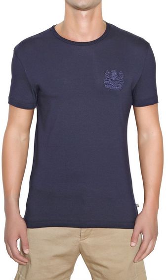 Aquascutum Cotton Jersey Crest Logo Tshirt - Lyst