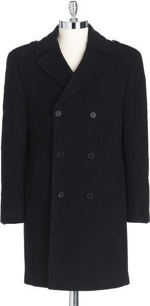 Calvin Klein Ensley Double Breasted Overcoat - Lyst