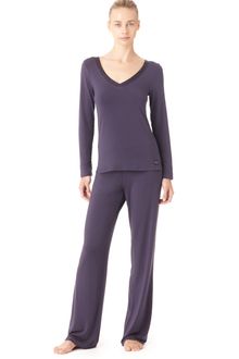 Calvin Klein Essentials with Satin Trim Long Pajama Pants Style - Lyst