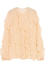 Chloé Ruffled Silkgeorgette Blouse