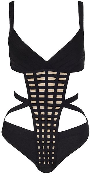 Hervé Léger Ivey Swimsuit - Lyst