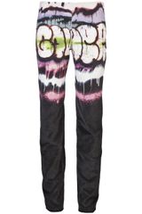 Jean Paul Gaultier Velour Graffiti Trouser