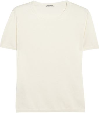 Miu Miu Cashmere and Silkblend Sweater - Lyst