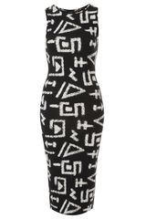 Topshop Graffiti Print Tank Midi Dress