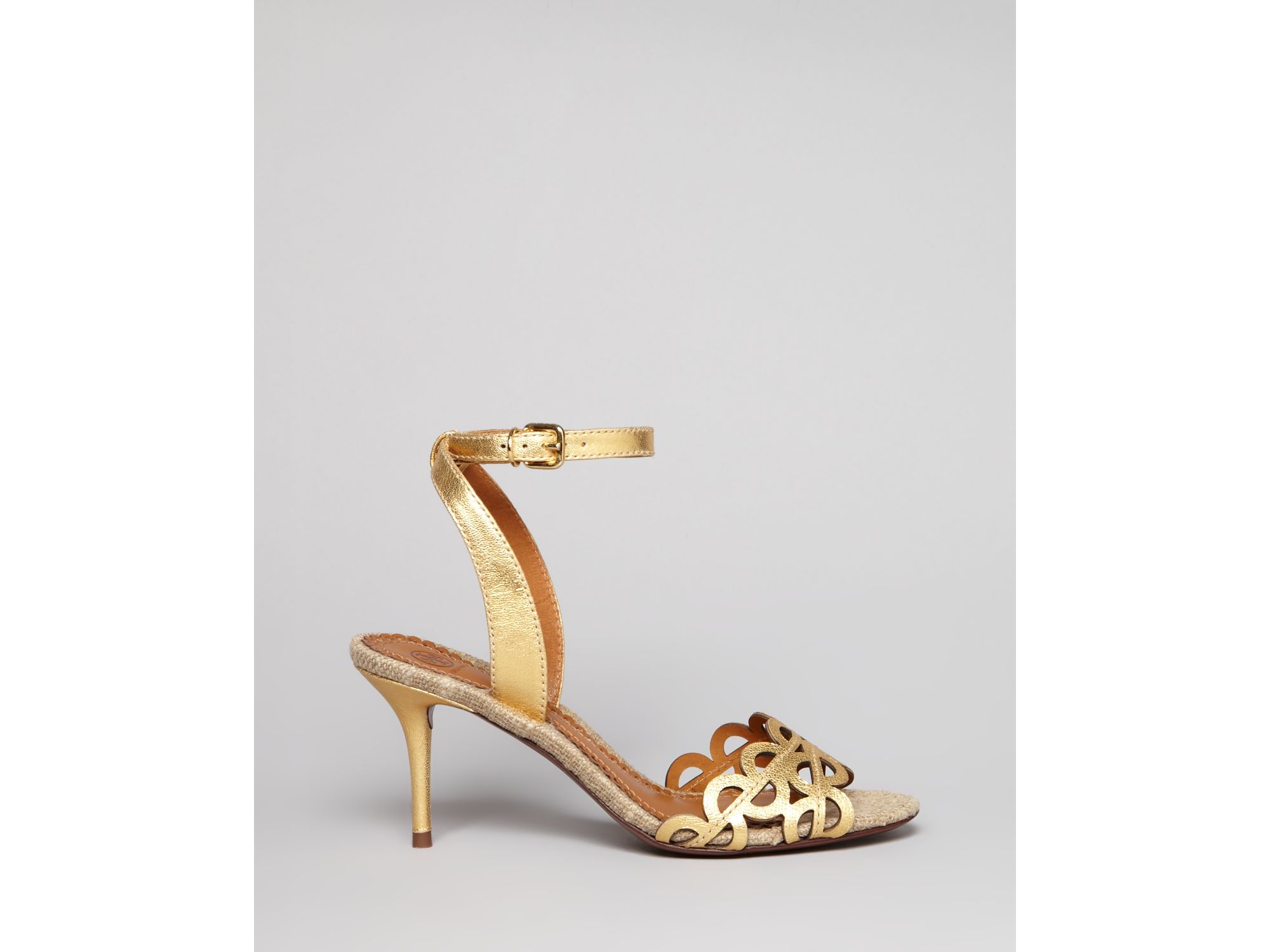 tory burch black and gold heels