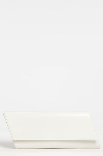 Yves Saint Laurent Diagonale Leather Clutch - Lyst
