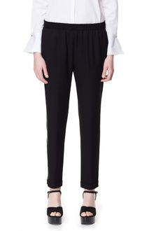 Zara Jacquard Palazzo Trousers - Lyst