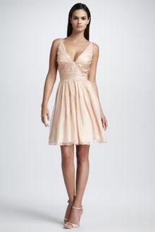 Aidan Mattox Sleeveless Vneck Dress - Lyst