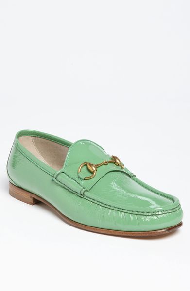 green gucci loafers gucci roos patent bit loafer in green for light green green gucci loafers gucci roos patent bit loafer in green for light green