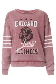 Topshop College Sweatshirt - Lyst