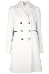 Kenzo Contrast Double Breasted Coat