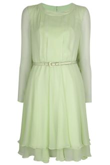 Oscar de la Renta Belted Dress - Lyst