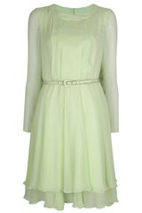Oscar de la Renta Belted Dress