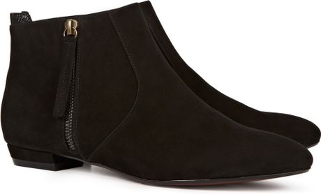 denim boots flat