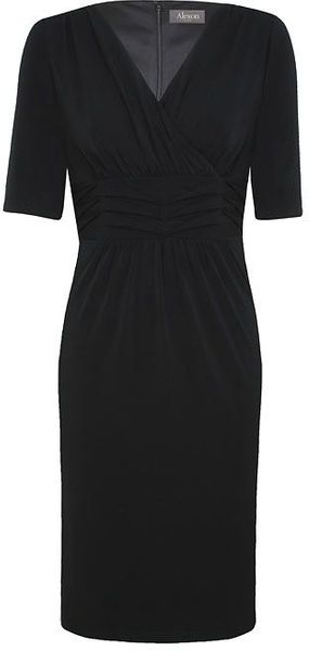 Alexon Pleated Jersey Dress - Lyst