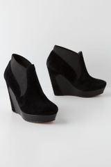 Anthropologie Carved Suede Wedges