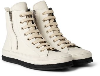 Ann Demeulemeester Leather High Top Sneakers - Lyst