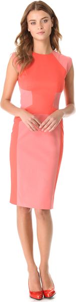 Lela Rose Color Block Sheath Dress - Lyst